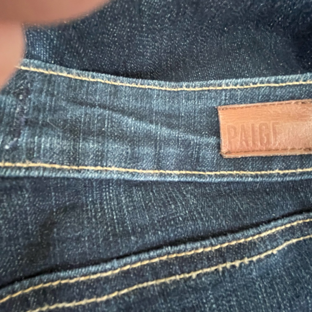 Paige Skyline Skinny USA Dark Wash Blue Stretch Jeans 27 - Picture 7 of 10